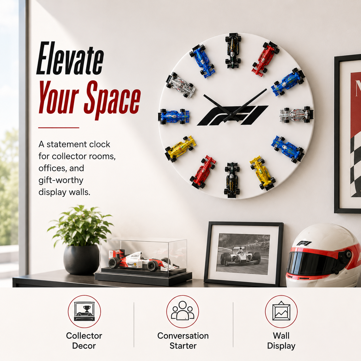 F1 Diecast Clock