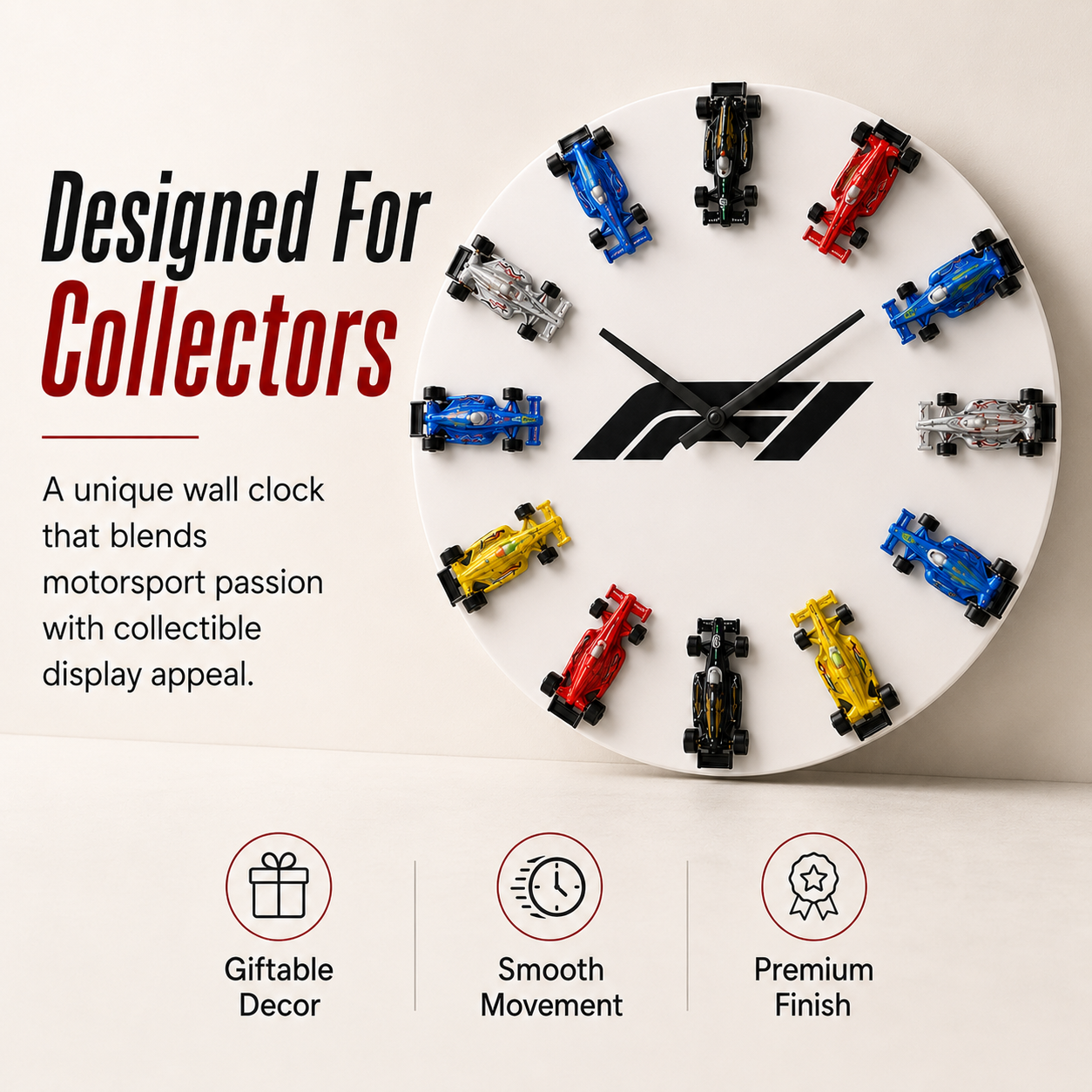 F1 Diecast Clock