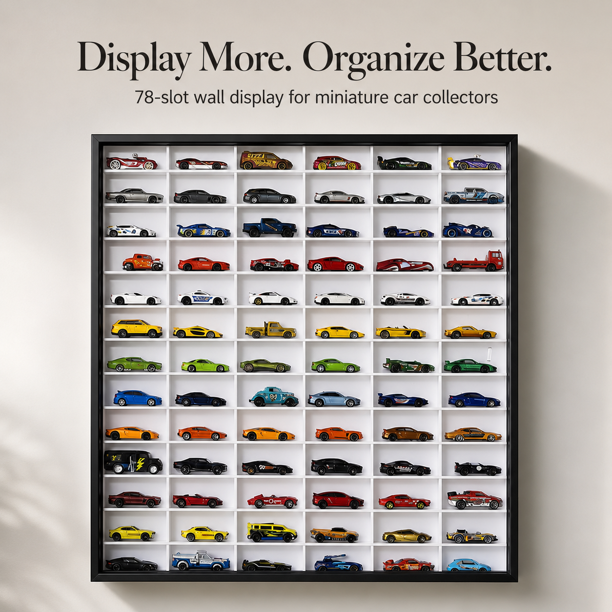 78 Compartments Display with Sliding Cover