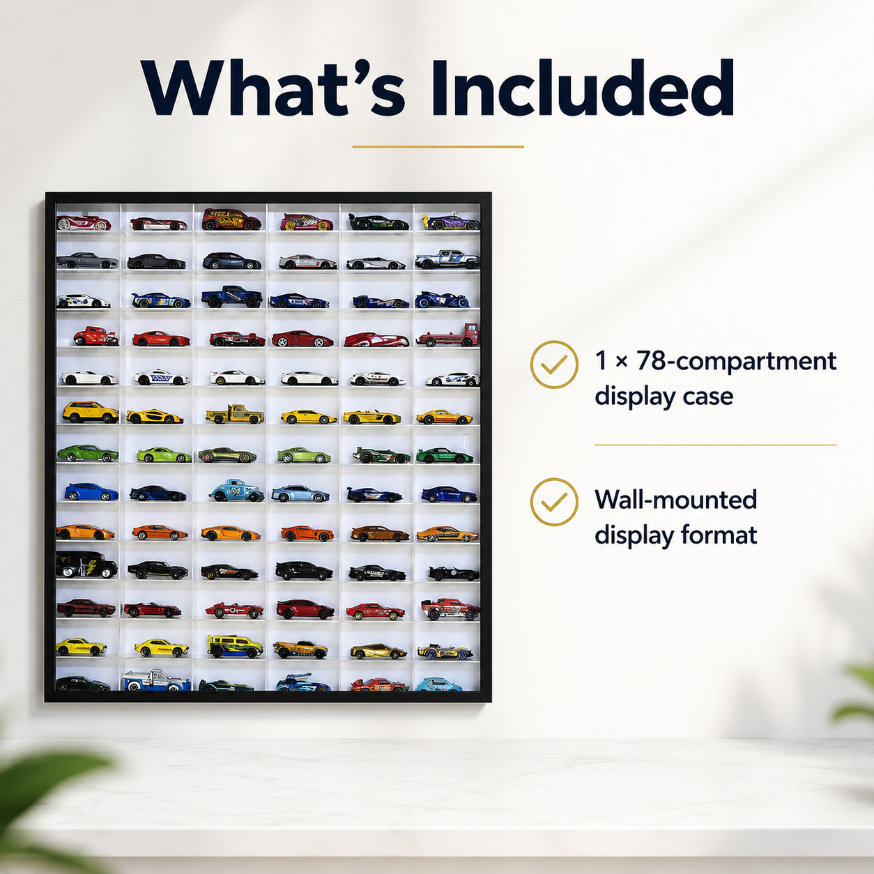 78 Compartments Display with Sliding Cover