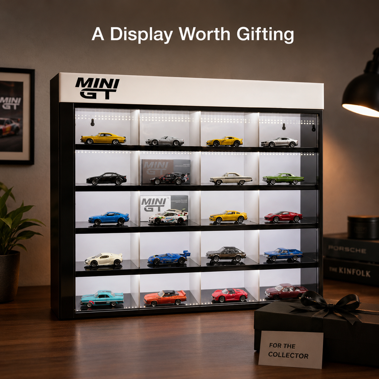 Mini GT 20 Compartments Display with Sliding Cover