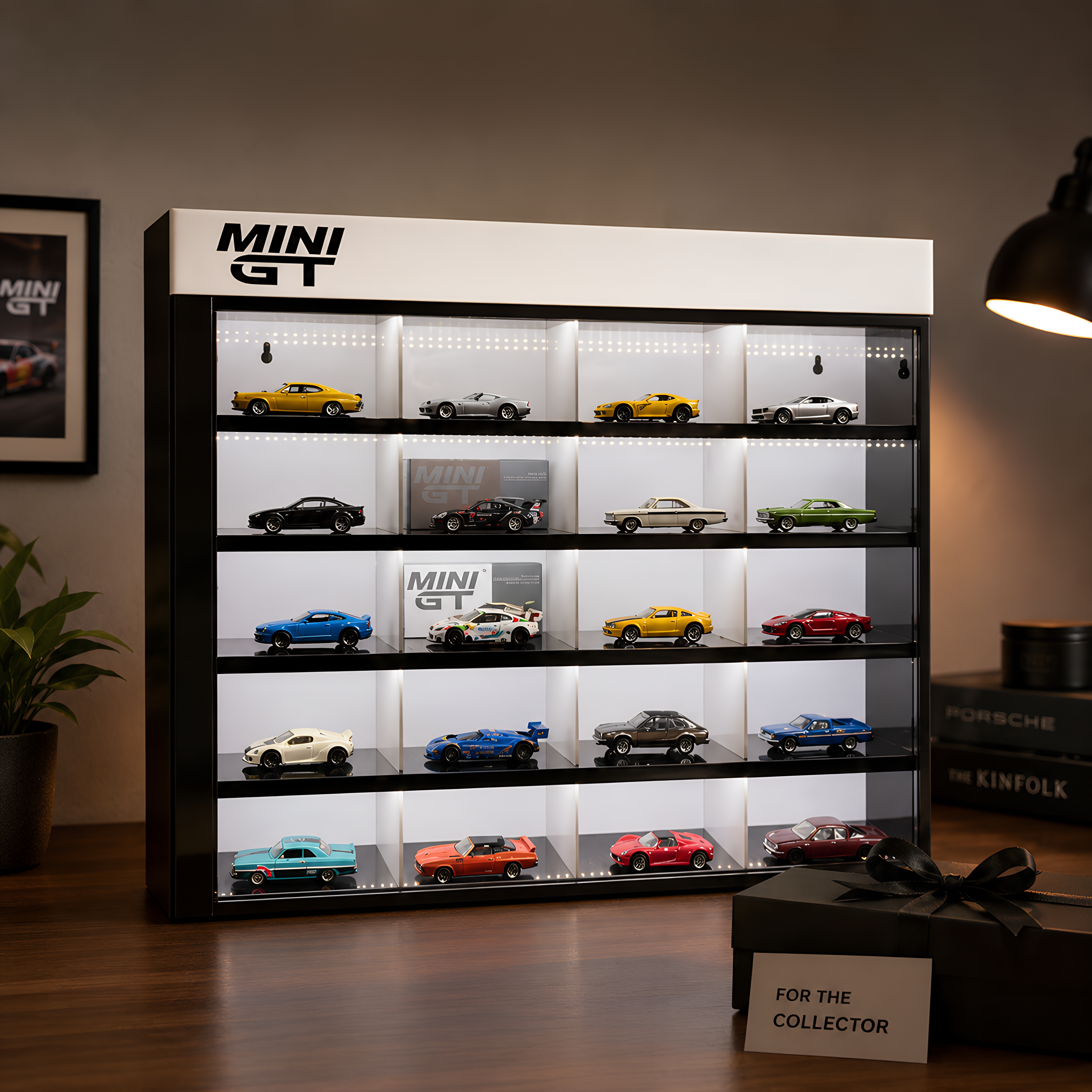 Mini GT 20 Compartments Display with Sliding Cover