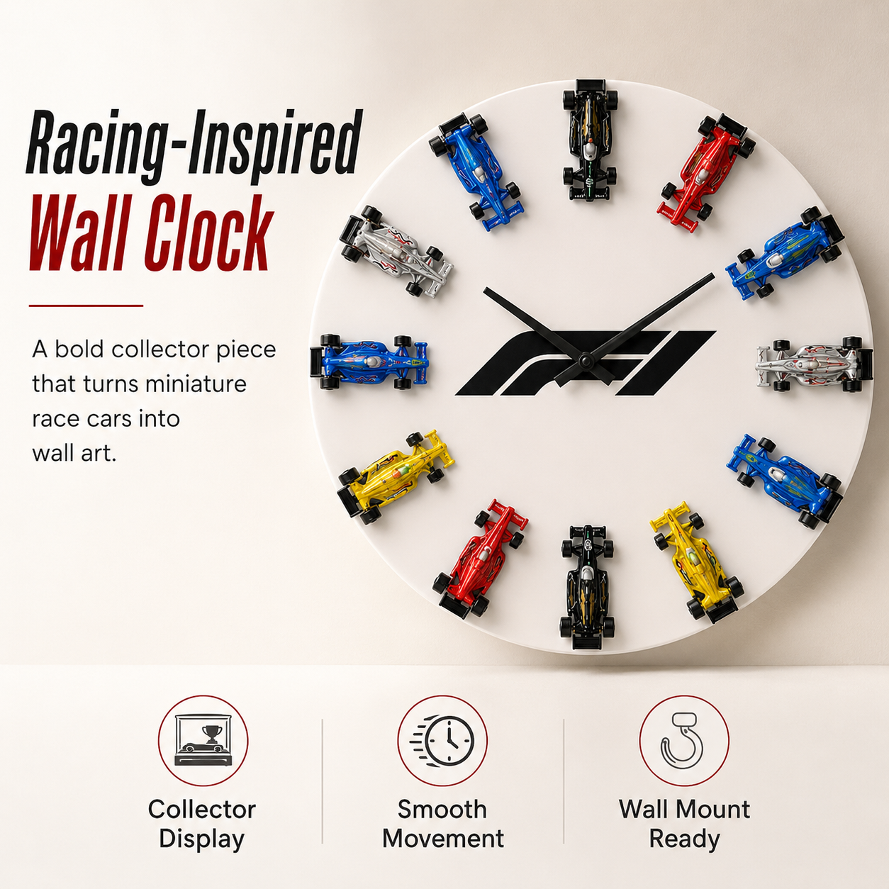 F1 Diecast Clock