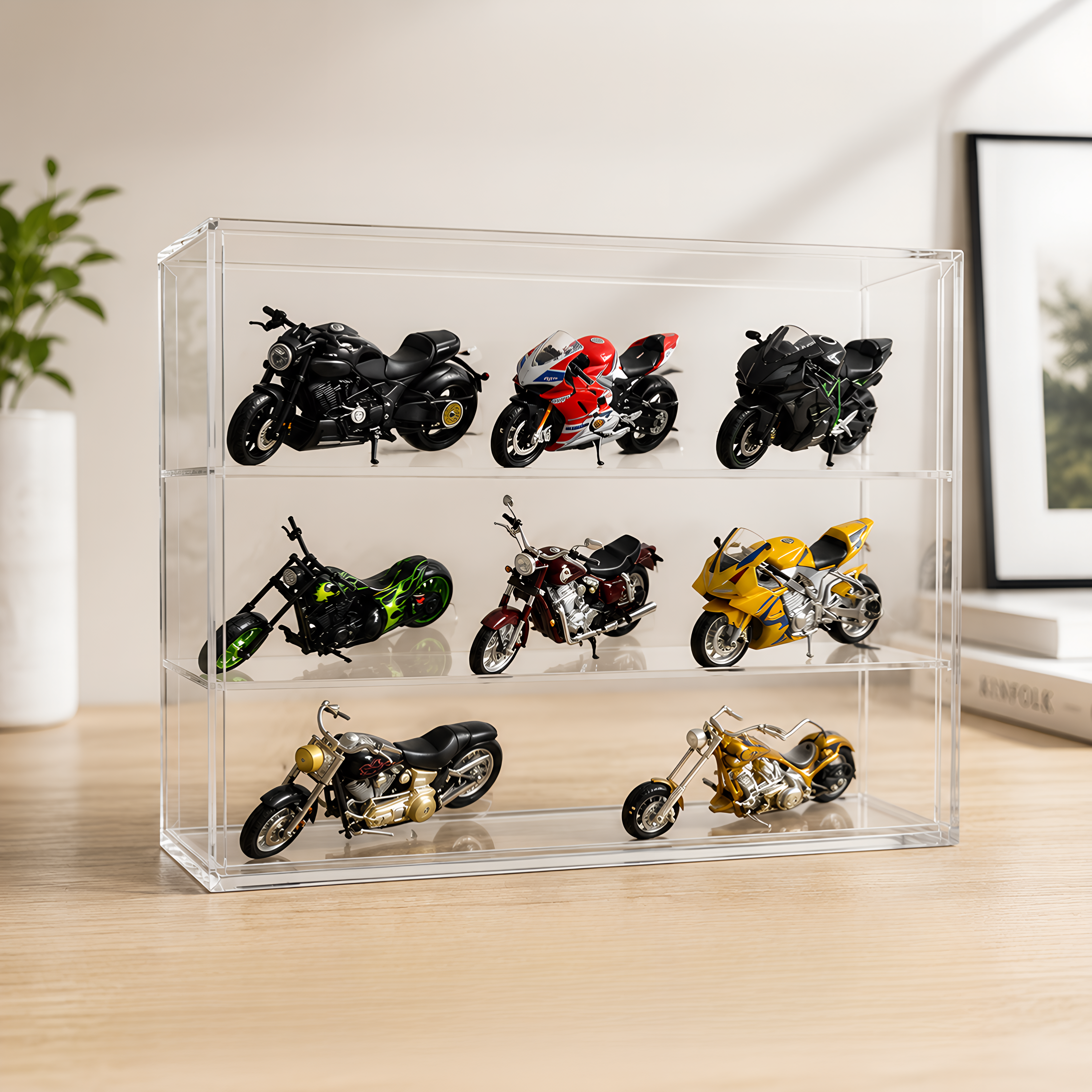 Motor Bikes 1:18 Transparent organizer